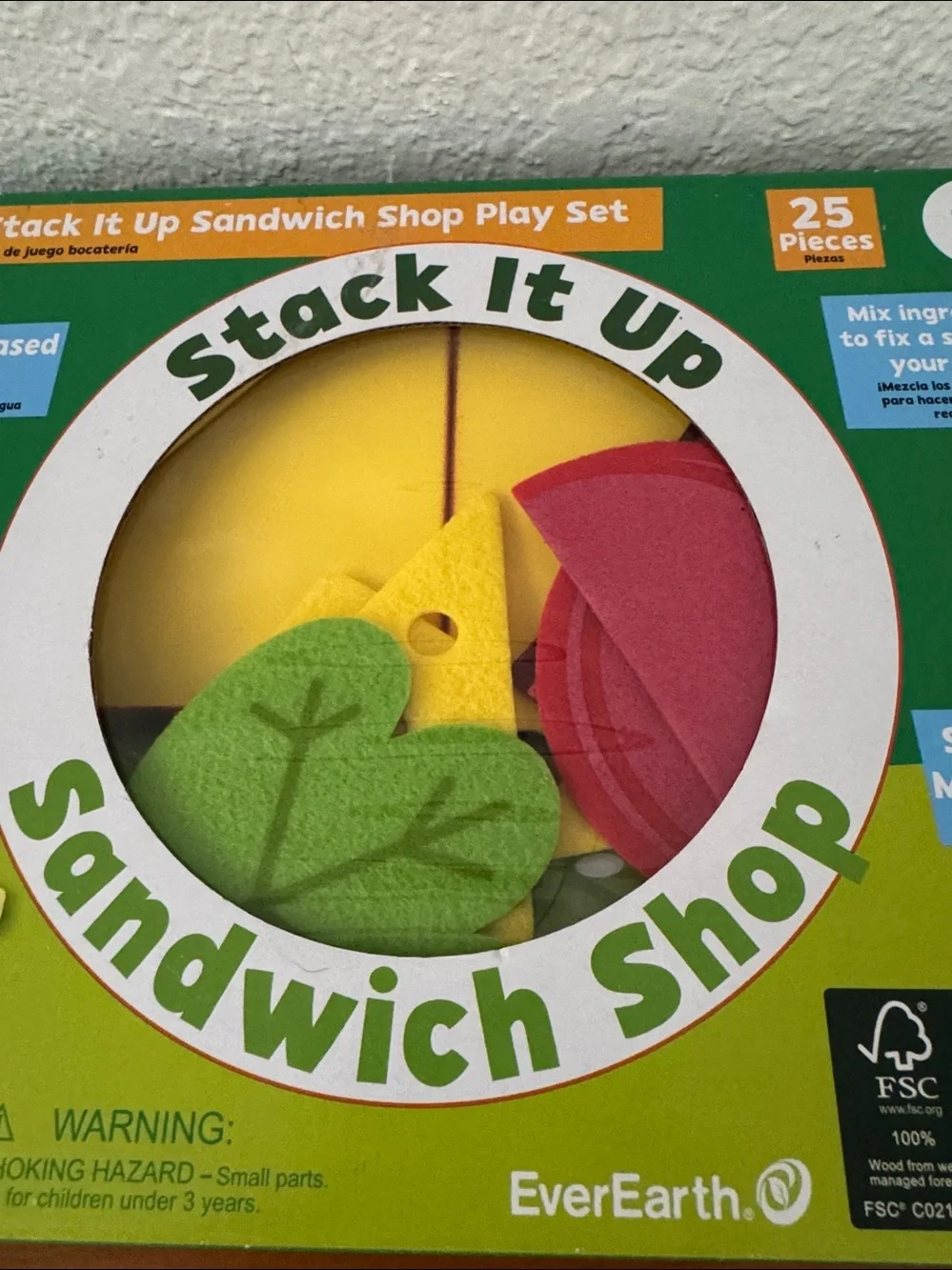 PBS Kids EverEarth Stack It Up Sandwich Shop Play Food Set 25 Pcs NEW